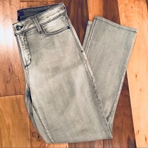EUC NYDJ cropped straight leg jeans light grey 8